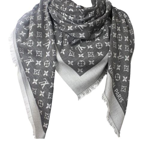 louis vuitton silver scarf|Louis Vuitton scarf women's black.